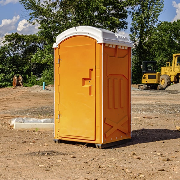 how often are the portable restrooms cleaned and serviced during a rental period in Mitchell Illinois